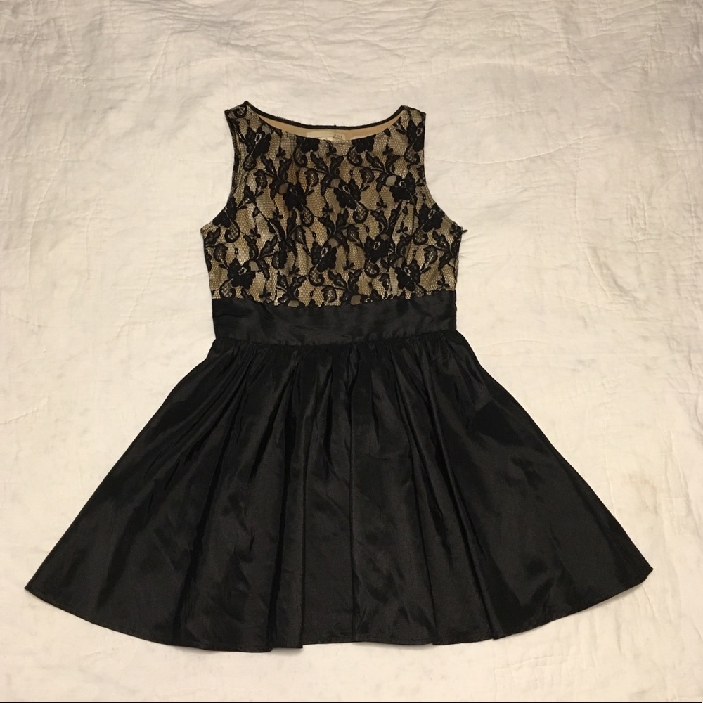 Black and lace dress